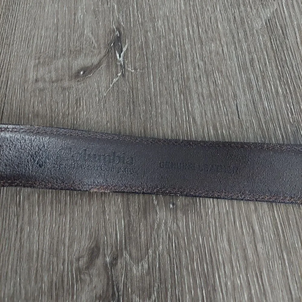 Columbia Brown Leather Belt 38